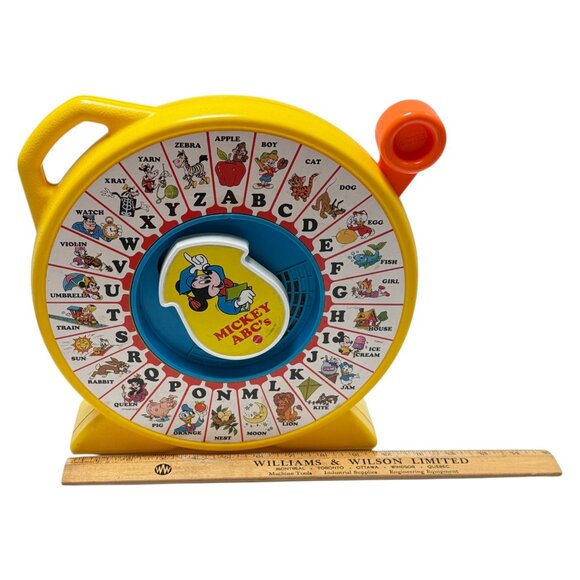 See N Say Vintage Mickey ABC 12 in English Clear Voice Box Fisher-Price SNS 1989 - Picture 12 of 12